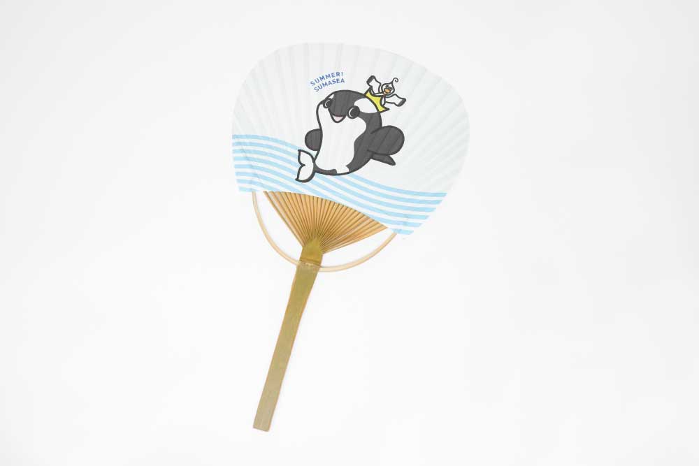 公式キャラクターオルシーのオリジナル竹製うちわ